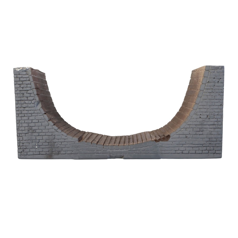 Miniature U Shaped Brick Quarterpipe‎ Ramp for Dioramas or Model Railroads